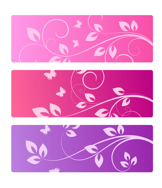 Collection of floral backgrounds - Vecteur, image