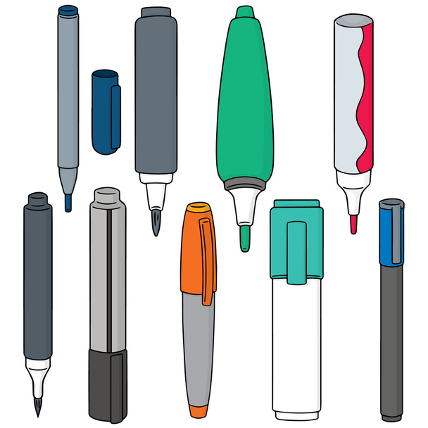 ペンのベクトルを設定 - ベクター画像