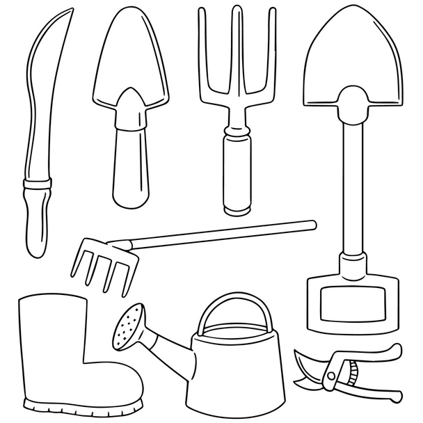 векторный набор садового оборудования
 - Вектор,изображение
