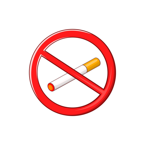 Žádné kouření znak ikony, kreslený styl - Vektor, obrázek