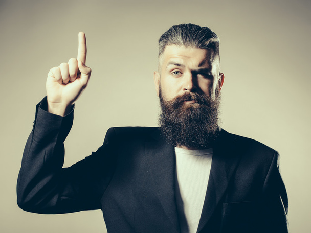 Bearded handsome man in jacket - Valokuva, kuva