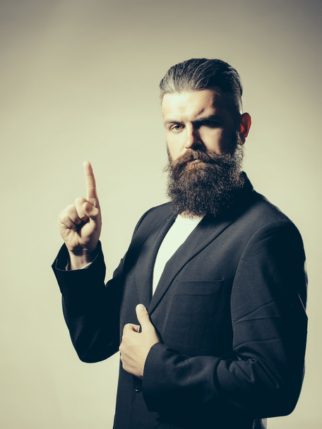 Bearded handsome man in jacket - Zdjęcie, obraz