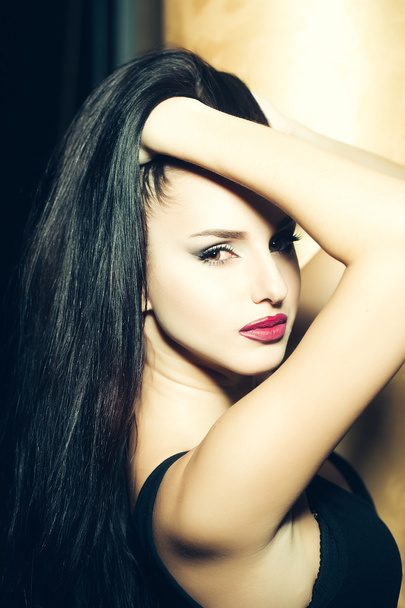 Attractive girl with long hair - 写真・画像