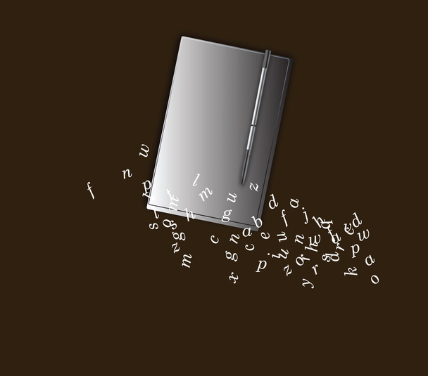 Book and pen - Vector, Image
