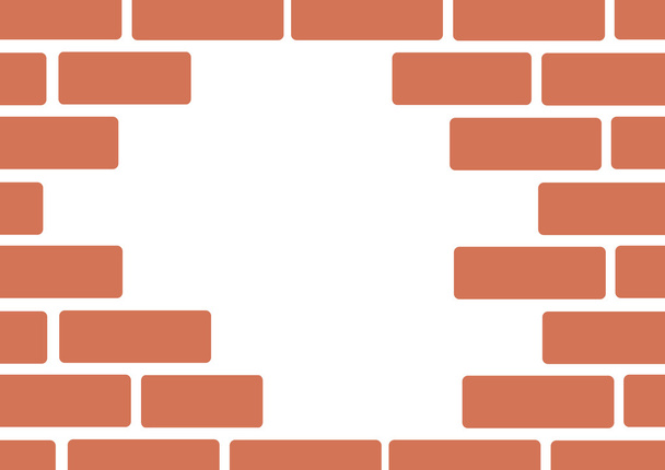 Wall of bricks and space background - Vector, Image