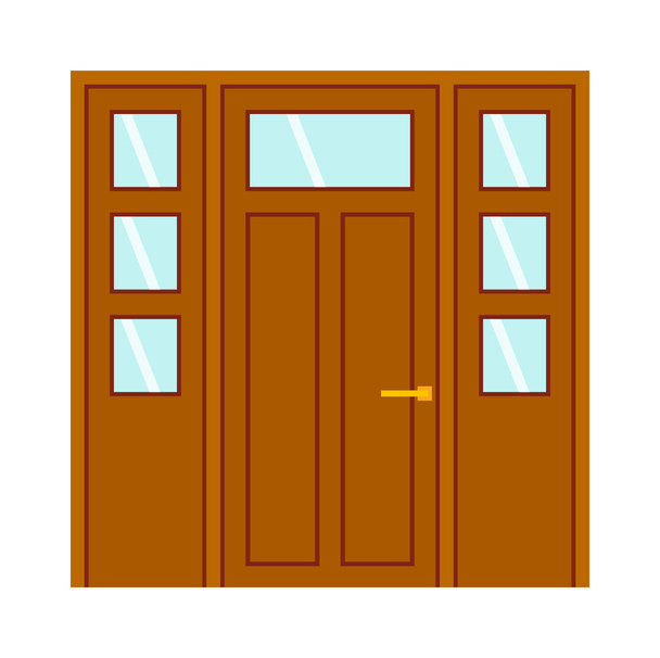 Door isolated vector illustration. - Vector, Image