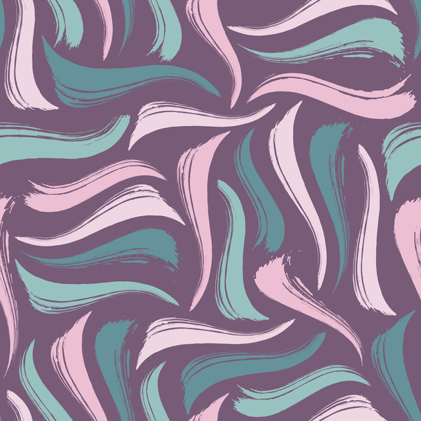 Seamless pattern with hand drawn brushstrokes in bright variety of colors - Vektör, Görsel