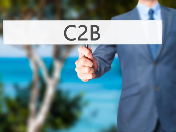C2b - üzletember mutató jel - Fotó, kép