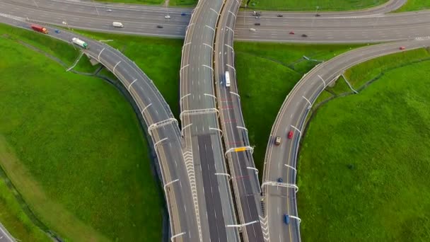 Aerial view of Highway Junction - Footage, Video