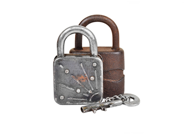 Vintage rusty lock and key - Photo, Image
