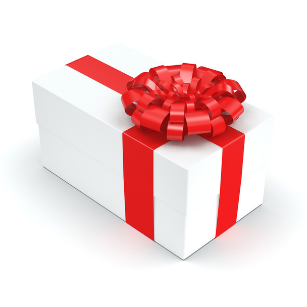 White gift box - Foto, imagen