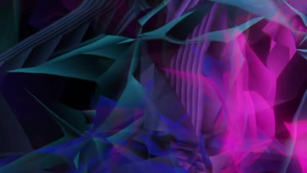 Lebegő hullámos sokszög alakú kristályok backround - Felvétel, videó