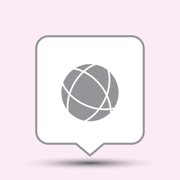 globe icon. Flat design style - Vecteur, image