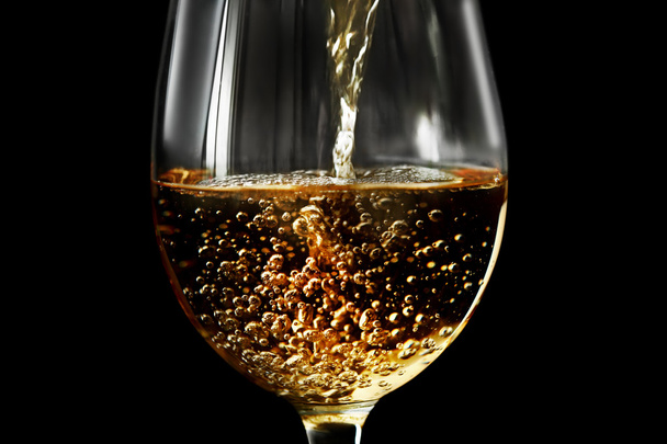 wine pouring in glass - Фото, зображення