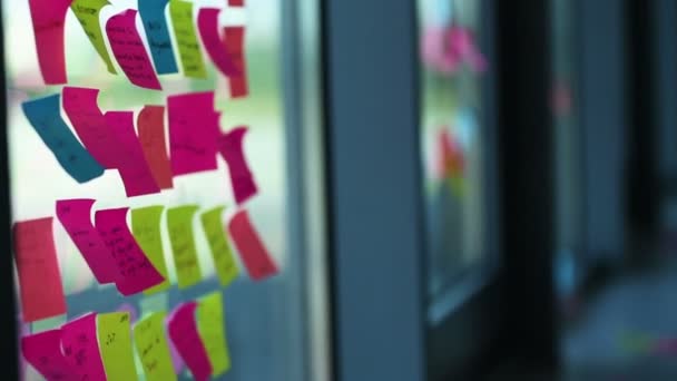 Multiple Colourful business Post It With Idea Text - Footage, Video