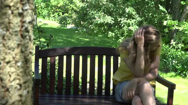 Sinful husband man ask his angry wife woman for forgiveness. 4K - Footage, Video