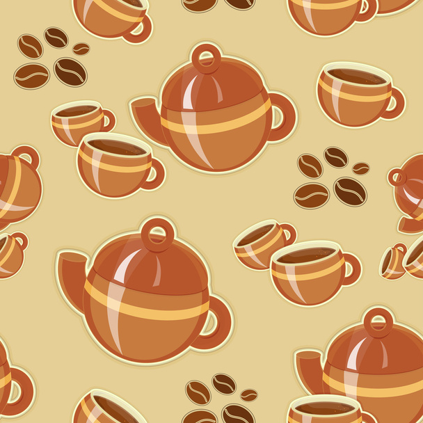 Coffee seamless pattern - Wektor, obraz