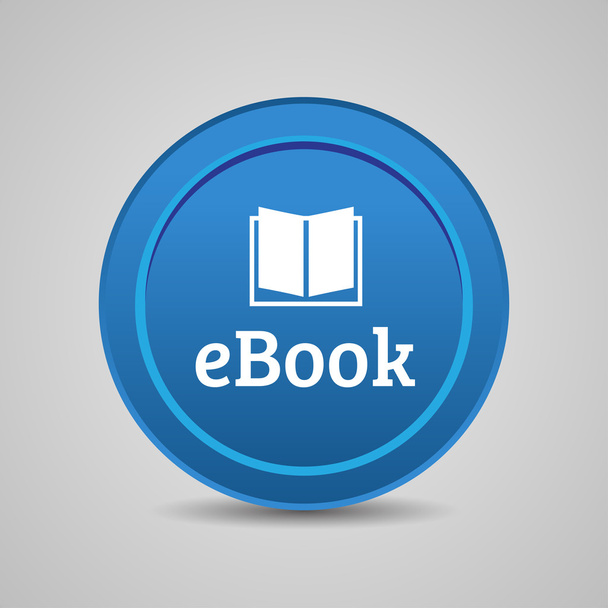 Botón icono de libro electrónico
 - Vector, imagen