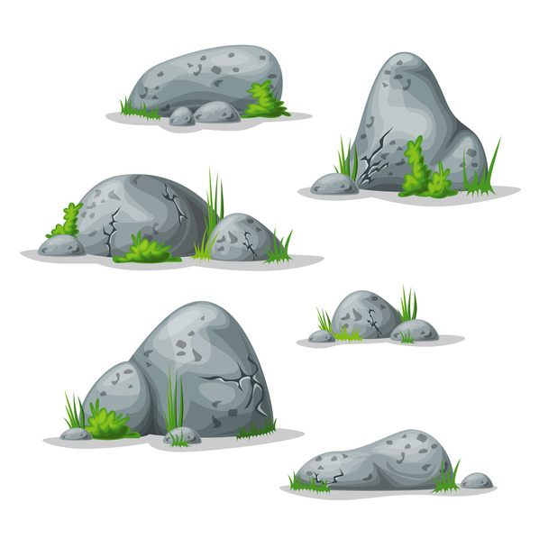 Set with different stones - Вектор, зображення
