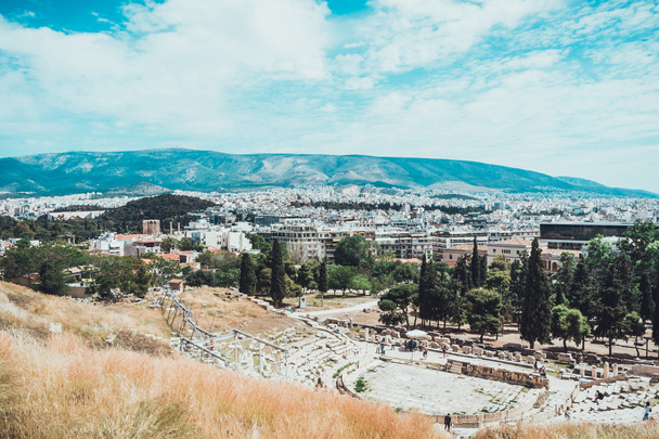 アテネに近い古代ギリシャの野外劇場 - 写真・画像