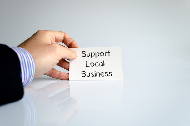 Unterstützung lokaler Geschäftstexte - Foto, Bild