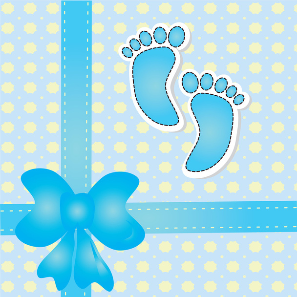 Милая карточка на рождение ребенка. векторная иллюстрация
 - Вектор,изображение