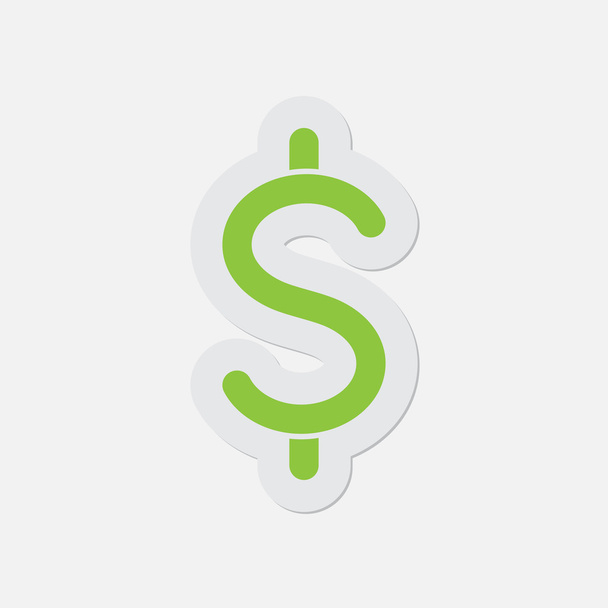 semplice icona verde simbolo di valuta dollaro
 - Vettoriali, immagini