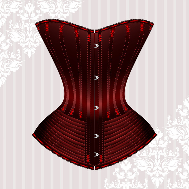 Red vector corset - Vector, Image