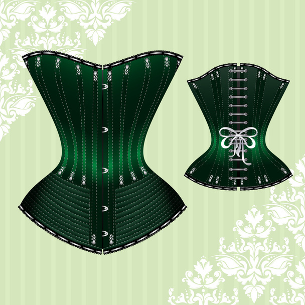 Green vector corset - Vector, Image