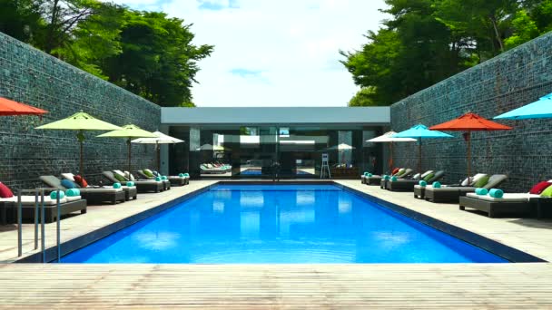 piscina en el hotel - Metraje, vídeo