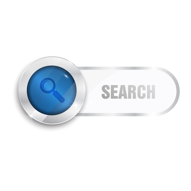 Search sign icon glass surfise button - Vector, Image