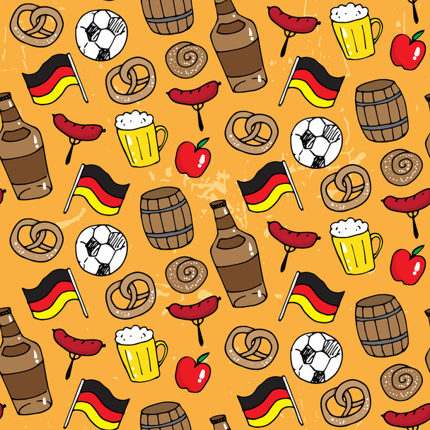Seamless pattern with different german elements - Vecteur, image