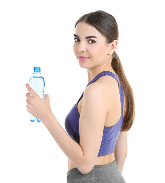 woman with bottle of water - Foto, afbeelding