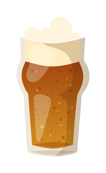 Cerveza taza de vidrio vector ilustración
. - Vector, imagen