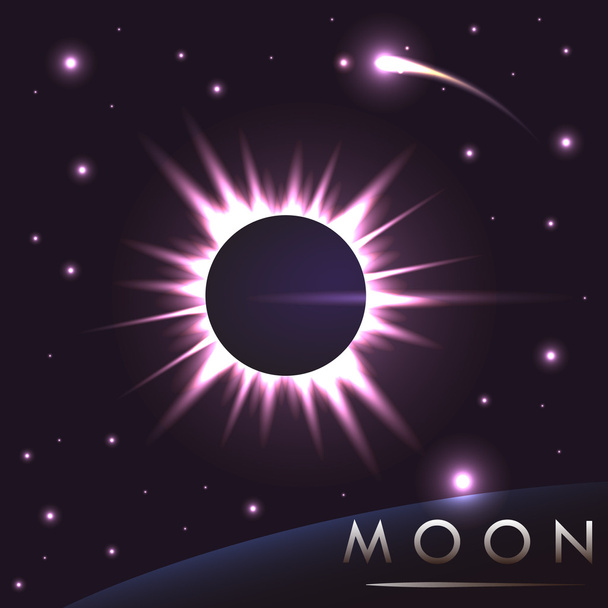 Εικονογράφηση διάνυσμα από μια έκλειψη Σελήνης - Διάνυσμα, εικόνα
