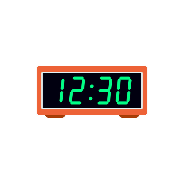Digital table clock icon, flat style - Vektor, obrázek