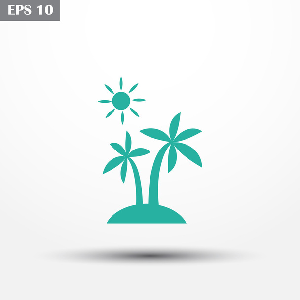 The palm icon, vector illustration. Flat design style. - Vektor, kép