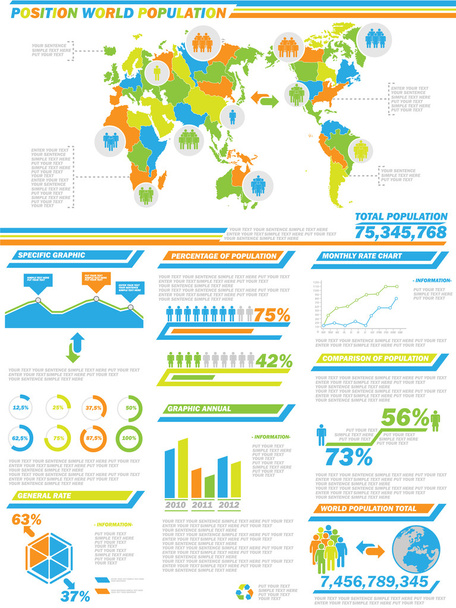 INFOGRAPHIC DEMOGRAPHICS POPULATION 2 SPECIAL EDITION - Vector, Image