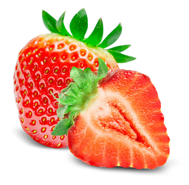 Erdbeere isoliert auf weiß - Foto, Bild