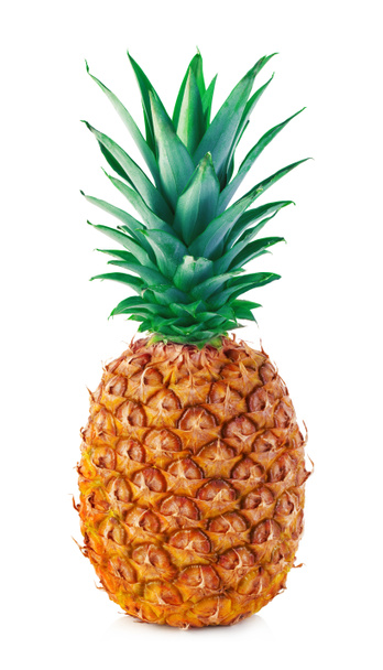 Zralý ananas detail izolovaných na bílém pozadí. - Fotografie, Obrázek