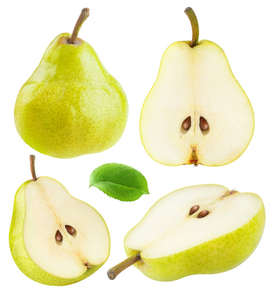 Isolated yellow green pears - Photo, image