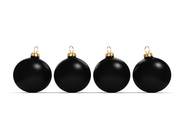 3D rendering Black Christmas ball  - Foto, immagini