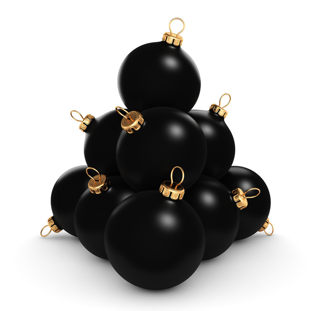 3D renderizado bola de Navidad Negro
  - Foto, imagen
