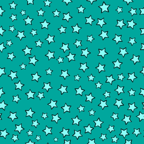 Pattern stars blue background - Vector, Image