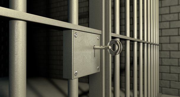 Jail Cell Door Lock - Fotografie, Obrázek
