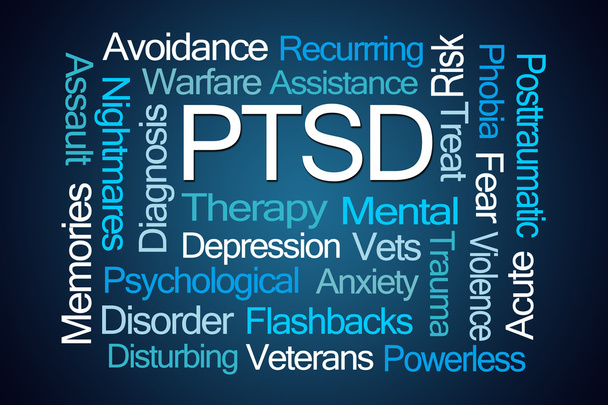 PTSD Word Cloud - Foto, afbeelding