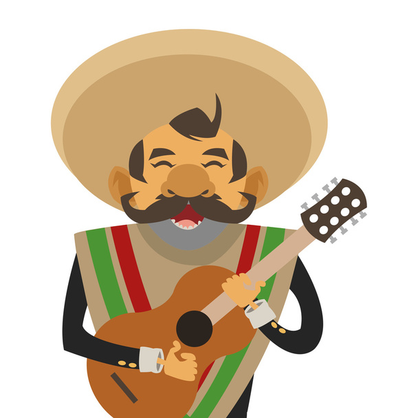 mariachi musician icon - Vector, Imagen