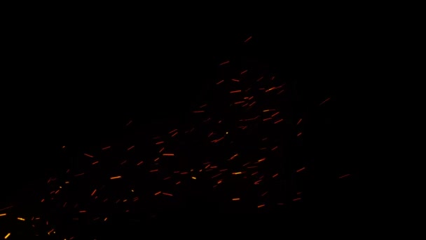 Hot glowing embers. Glittering particles - Footage, Video