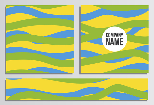 Placards with Web Banner. Summer olympic games. Colors of Brazil - Vector, Image