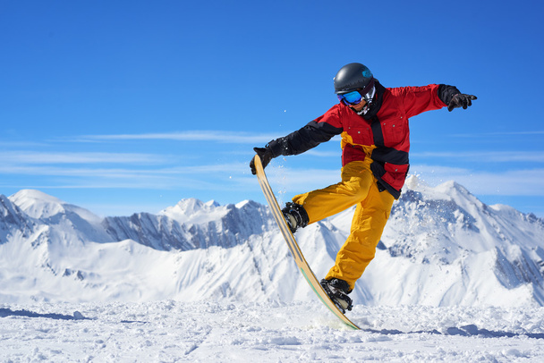 Snowboarder doing trick - Photo, Image